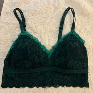 Elegant Green Lace Bralette, Excellent Condition! Size XL